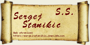 Sergej Stanikić vizit kartica